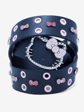 Hello Kitty bow bling Black and Pink Embellished Belt